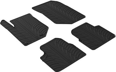 Gledring Set of Front and Rear Mats 4pcs from Rubber for Peugeot 2008 / 208 Opel Corsa / Mokka 2008 Black