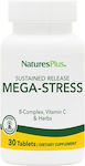 Nature's Plus Mega Stress B-Complex Vitamin C & Herbs Συμπλήρωμα για το Άγχος 30 ταμπλέτες