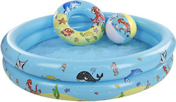 Swim Essentials Sea Animals Kids Swimming Pool PVC Inflatable 100x100cm