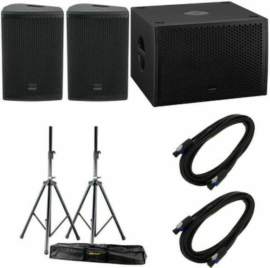 Seeburg Acoustic Line X2/GSub 1201 Basis Bundle Set mit Passiven PA-Lautsprecher mit Woofer 8"