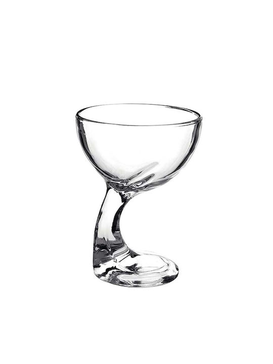 Homestyle Hippo Bol de Servire pentru Înghețată Rotund Sticlă Transparent cu Diametru 14buc 6buc