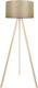 HomeMarkt Cruz Floor Lamp H140xW38cm. with Socket for Bulb E27 Gold
