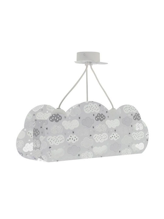 Ango Multi Bulbs Kids Lighting Pendant of Plastic 240W with Drive Size E27 In Gray Colour 54x22cm