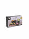 Excellent Houseware Ceramic Dessert Divided Serving Tray with 6 Slots Black 25.9x16.2x7.8cm