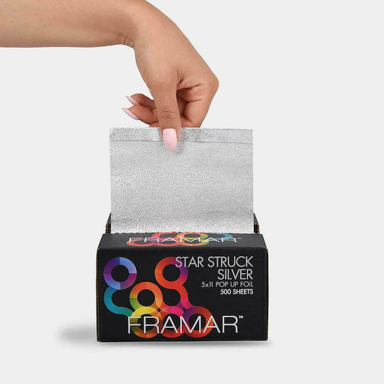 Framar Χαρτί για Ανταύγειες Ασημί Pop Up Foil