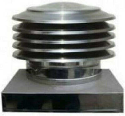 Cosmovent Chimney Crown 23x23cm Inox 150mm Silver