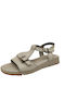 Aerosoles Leather Women's Flat Sandals With a strap In White Colour