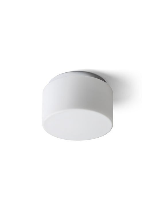 Rendl Light Studio Πλαφονιέρα Οροφής Μπάνιου Λευκή με Ντουί E27