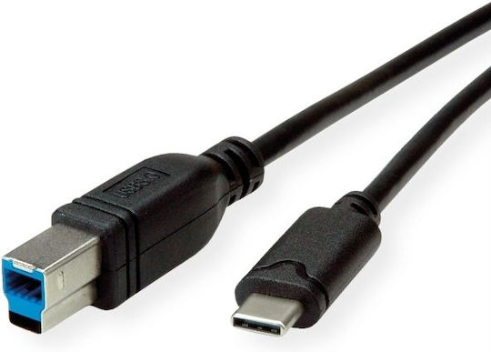 Roline USB 3.2 Cable USB-C male - USB-B male Black 1.8m (11.02.8880-10)