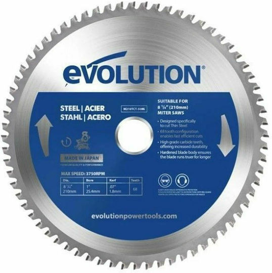 Evolution Δίσκος Κοπής Μετάλλου με 50 Δόντια 210mm