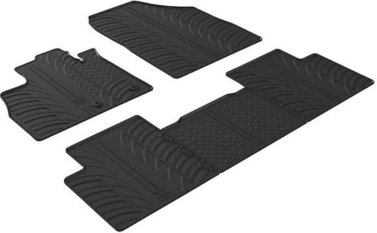 Gledring Set of Front and Rear Mats 5pcs for Renault Scenic 2016 Black