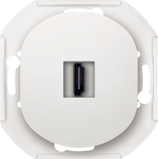 EON Flavours ERW-EON-E6163.0 Priză HDMI Fără Ramă De Culoare Albă 15.005.0168