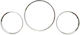 Carner Car Instrument Panel Decoration Dashboard Rings for Mercedes-Benz C-Class W202 1993-1995 Chrome in Silver Color 0004115