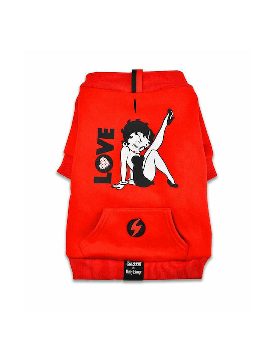 Dashi Sweatshirt Vintage Betty T-shirt Dog in Red color XS 25.5cm.