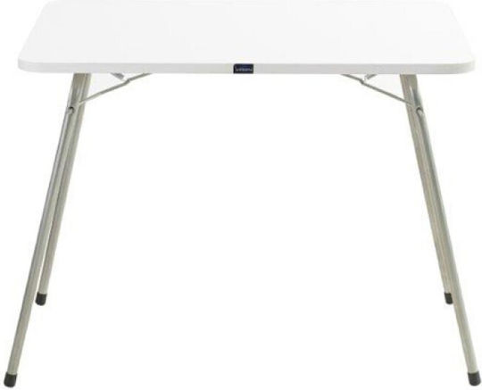 Klikareto Table Metal for Camping Foldable 62x60x80cm White