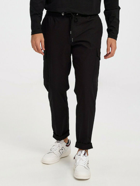 Hugo Boss Men's Trousers Cargo Elastic in Slim Fit Black