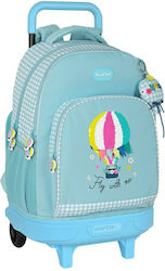 Blackfit8 School Bag Trolley Elementary, Elementary in Light Blue color L33 x W22 x H45cm