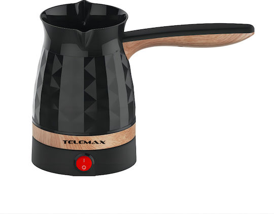 Telemax Ηλεκτρικό Μπρίκι 1000W με Χωρητικότητα 250ml Μαύρο