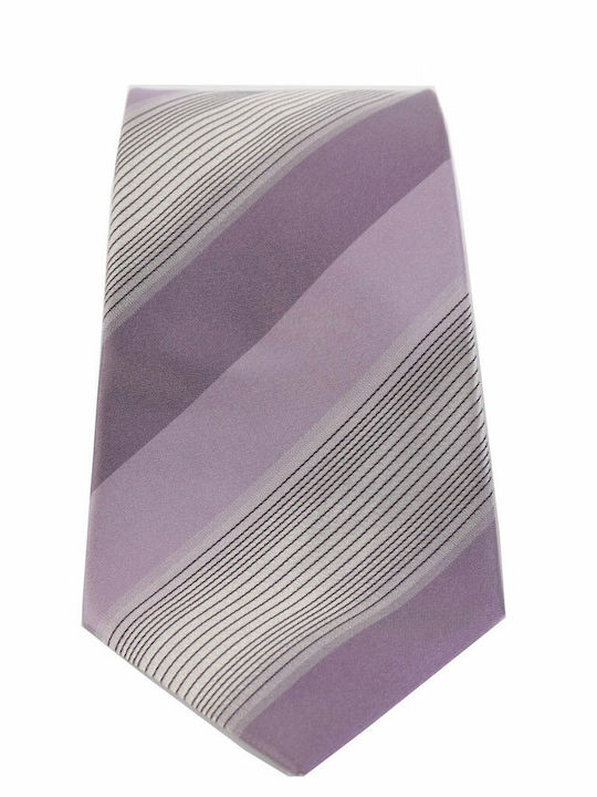 Giorgio Armani Ανδρική Γραβάτα Μεταξωτή με Σχέδια Purple/Grey