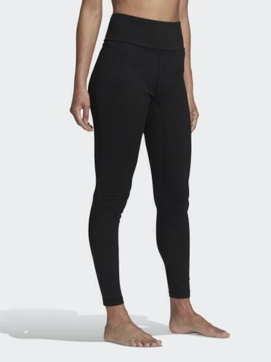Essentials Yoga Colanți Cropped Talie Înaltă Negri