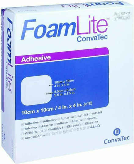 Convatec Foam Lite Αυτοκόλλητα Επιθέματα 10x10cm 10τμχ