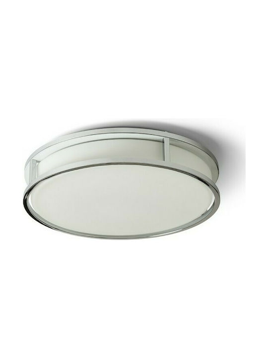 Rendl Light Studio Πλαφονιέρα Οροφής Εξωτερικού Χώρου με Ενσωματωμένο LED σε Ασημί Χρώμα R13676