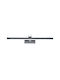 GloboStar Laura Modern Lamp Bathroom with Integrated LED and Natural White Light Silver 60x13cm
