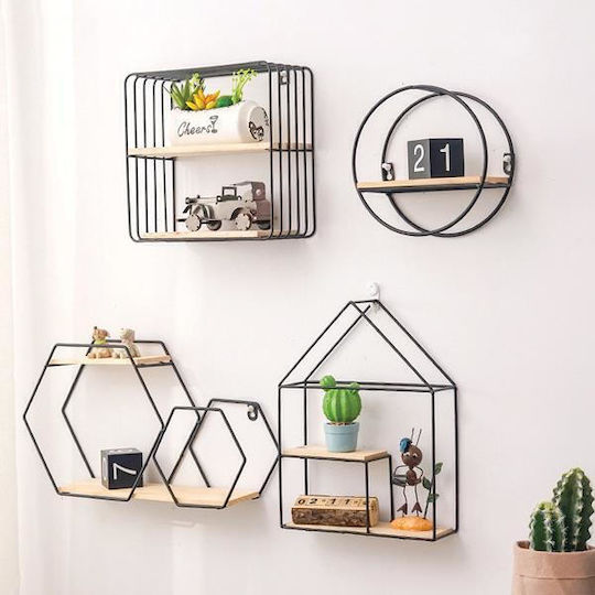 Ράφι Minimal Μαύρο 25x12x25εκ.