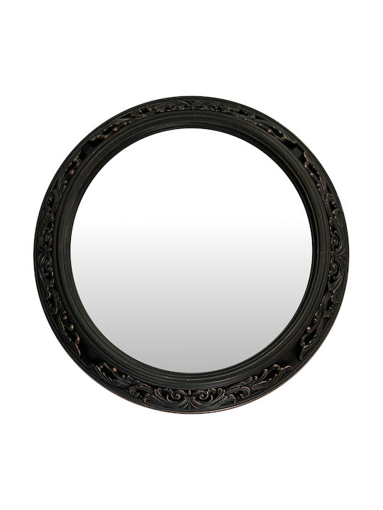 ArteLibre 2803 Καθρέπτης Τοίχου με Μαύρο Πλαστικό Πλαίσιο Mήκους 56cm