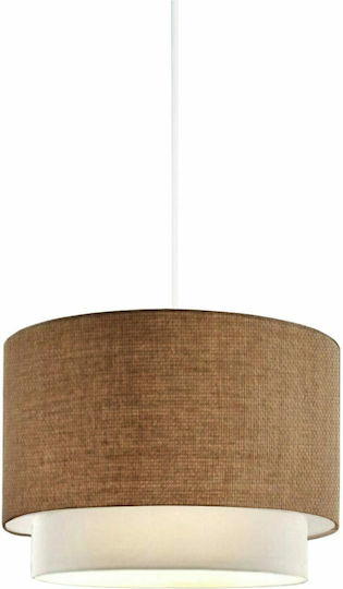 HomeMarkt Verstellbar Hängelampe Beige mit Fassung E27 30x25cm.