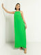 Toi&Moi Summer Maxi Dress with Ruffle Green