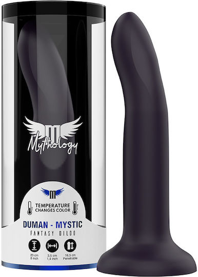 Mythology Duman Mystic Dildo Dildo με Βεντούζα Black 20cm