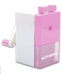 Motarro Plastic Pencil Sharpener Barrel Pink Hand Crank