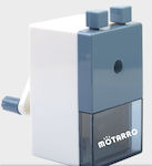 Motarro MK051 Plastic Pencil Sharpener Barrel Gray Hand Crank