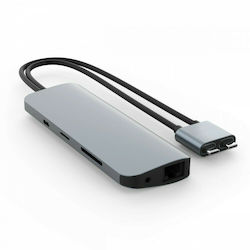 Hyper HyperDrive VIPER 10-in-2 Двоен USB-C Докинг станция с HDMI 4K PD Етърнет Hyper HyperDrive VIPER 10-in-2 Двоен USB-C Докинг станция с HDMI 4K PD Етърнет