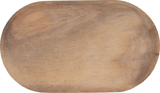 Raeder Dekorative Platte Oval Hölzernes Braun 1Stück 23x16cm