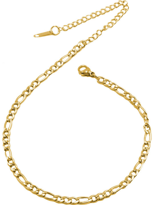 Bracelet Anklet Chain Kos made of Steel Gold Plated