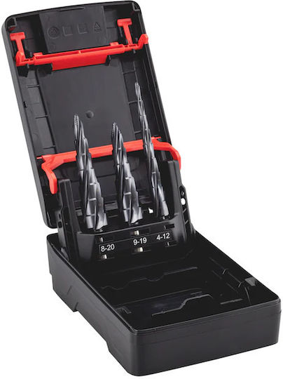 Wurth Deepcut Zebra Smart Step Set of 3 Drills with Cylindrical Shank for Metal και Wood