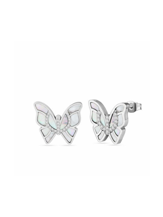 Cerruti Butterfly 3.0 Earrings from Steel with Stones