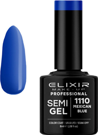 Elixir Semi Gel Ημιμόνιμο Βερνίκι Νυχιών 1110 Mexican Blue 8ml