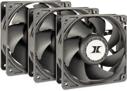 Inter-Tech 88887368 Case Fan 120mm (4000rpm) Χωρίς Led Φωτισμό και Σύνδεση 4-Pin Molex 3τμχ