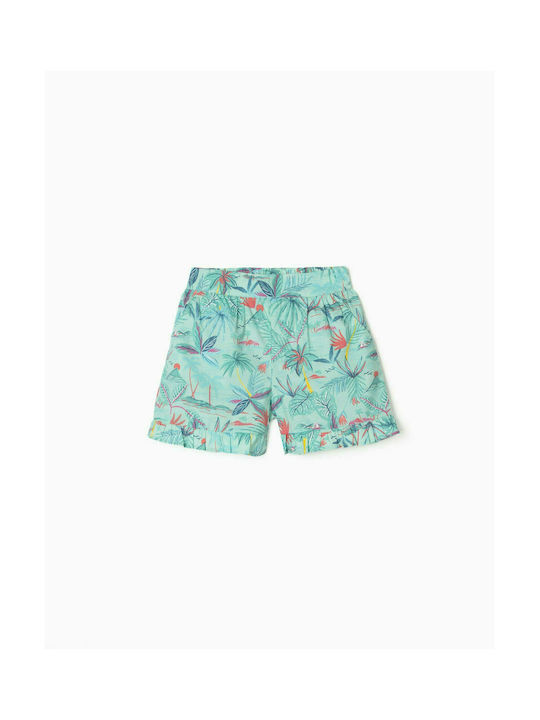 Zippy printed shorts 'TROPICAL' aqua/green