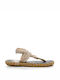 NALHO FLAT SANDALS - Beige GANIKA/COTTON