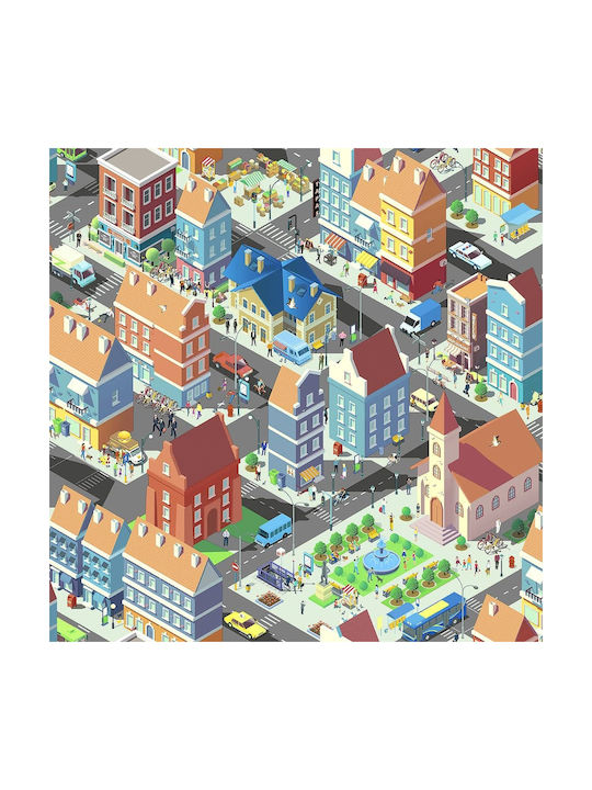 Ugepa Kids Wallpaper Vinyl Coated Citylife L53xH1000εκ.