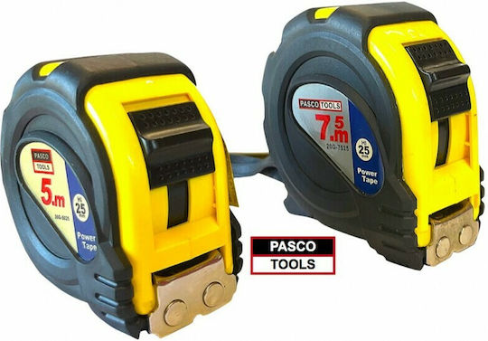 Pasco ΜRΜΑ-Χ Maßband mit automatischem Rücklauf und Magnet 25mm x 5m