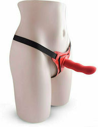 Toyz4lovers Real Safe Stap-on Active Love Harness με Dildo 12.50cm σε Κόκκινο Χρώμα