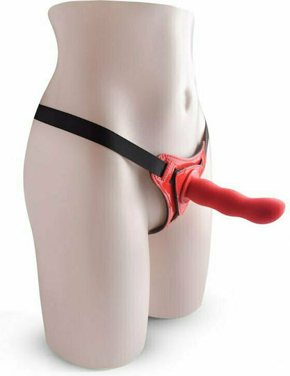 Toyz4lovers Real Safe Stap-on Active Love Gurtzeug mit Dildo 12.50cm in Rot Farbe