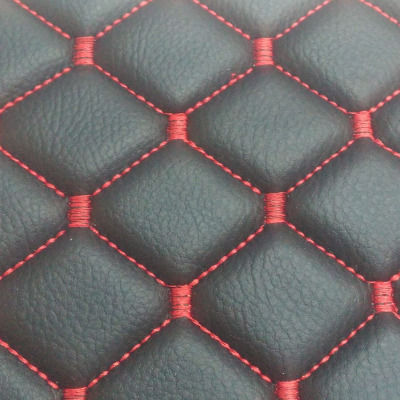 JGS S.A. Jaguar Ύφασμα Επίπλου Δερματίνη 140x100εκ. Μαύρο / Κόκκινο
