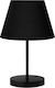 HomeMarkt Metal Table Lamp for Socket E27 with Black Shade and Base