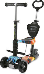 Lorelli Детски Скутер Draxter Plus 3 колела със седалка за 3+ Години Черно
